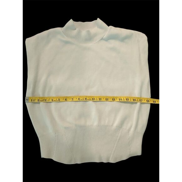 Pilcro By Anthropologie Knit Top M Cowl Neck Sz L Sleeveless White - Picture 3 of 8